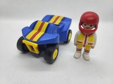 Playmobil 123 / 1.2.3 - 6782 - Rennfahrer mit Quad - Rennauto - Rennwagen