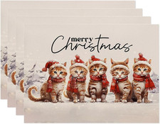 4er Set Platzset Weihnachten