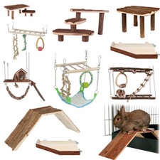 TRIXIE Spielzeug für Nagetiere und Kleintiere Unterstand Liegeplatz Hängebrü