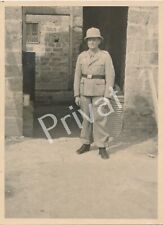 Foto WK II Wehrmacht Soldat Portrait Tropenuniform Calabrien 1944 Italia L1.89