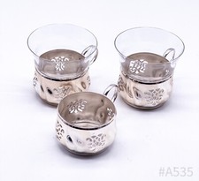 3x Vintage WMF Teegläser mit