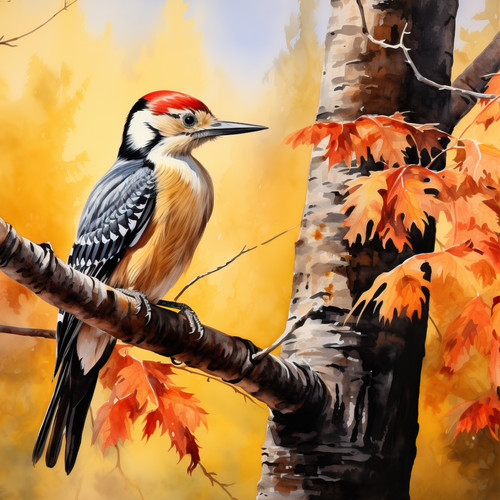 Deko bild vogel buntspecht - vogel,