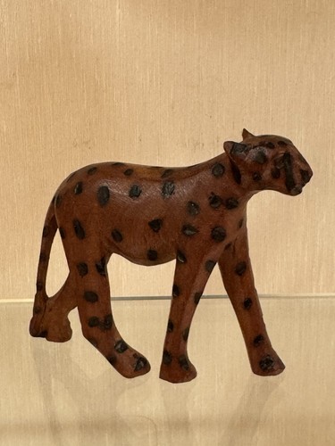 Leopard figur holz - leopard,