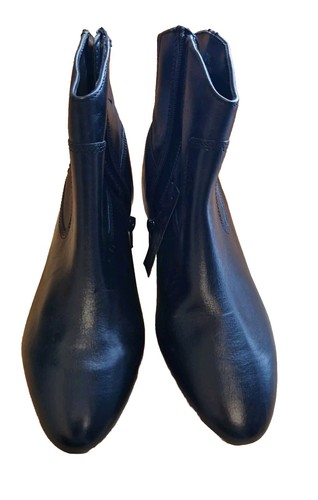 Neu leder stiefelette - leder, rund