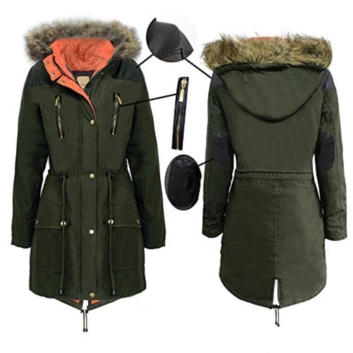 Neu damen gesteppt fell kapuze - neu,