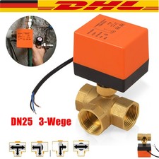 3 Wege Dreiwegeventil Zonenventil DN25 Elektrische Kugelventil 1" Motorkugelhahn