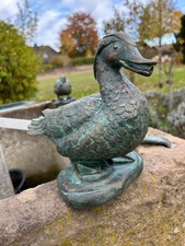 Gartenfigur Ente Bronze Rottenecker Wasserspeier