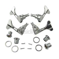 Musiclily 2R2L Bass Versiegelt Saiten Tuner Stimmwirbel Mechanik Set Chrom