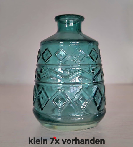 Dekorative glasvase blau - glasvase,