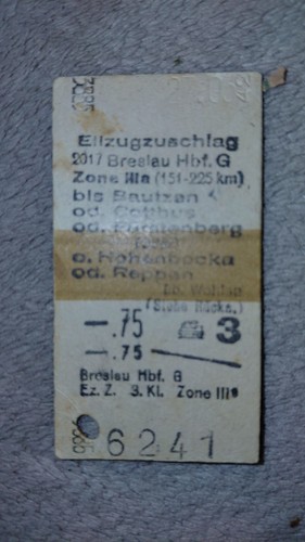 Fahrkarte eilzugzuschlag - fahrkarte,