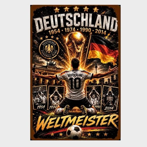 Blechschild fußball - blechschild,