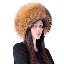 Damen 100 fuchs pelz mütze - 100%,