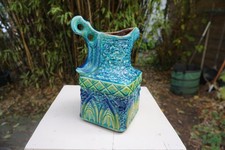 Vase bay  79 25   H 25 B 14/14 1960er  grün türkis Bodo Mans