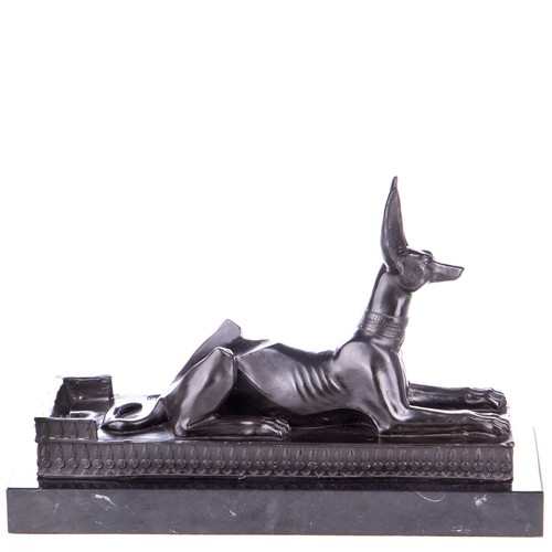 Bronze skulptur pharaoh hound - bronze,