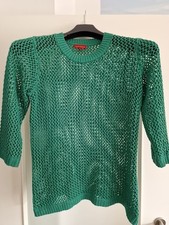 LAURA DI SARPI Strickjacke Netzoptik grün, TOP 