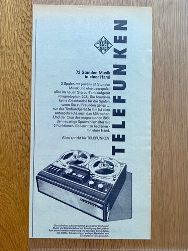1965 telefunken tonbandgerät - 1965,