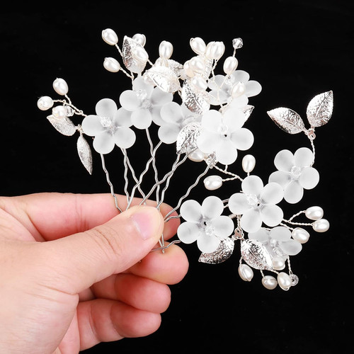 Haarspangen blumen perlen set - blumen,