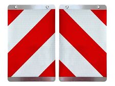 1x Set Ladebordwand Warnflaggen m. Halter Warnmarkierung Ladebühne Hebebühne LKW