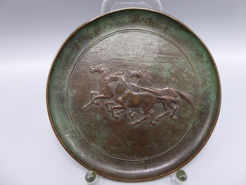 Bronze relief teller - bronze,