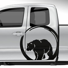 Auto Aufkleber Bär Silhouette Kreis Outdoor Wald Natur Landschaft Dekor #1388-60