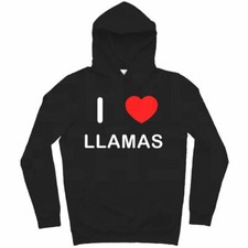 Lamas I Love Hoodie Pullover