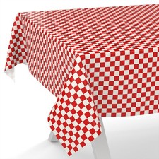 Wachstuchtischdecke Tischdecke abwaschbar Gartentischdecke ANRO Karo Rot