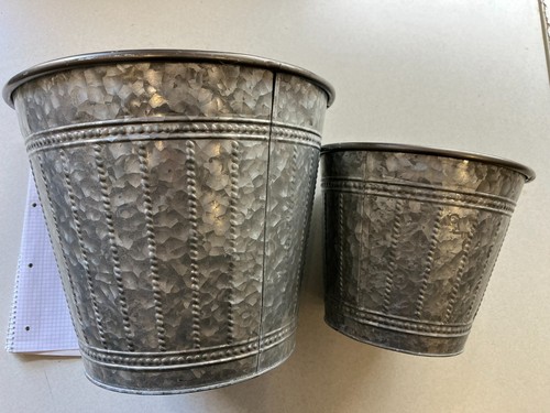 3er set zink pflanztöpfe - 3er,