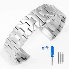 Edelstahl 22/24 mm Schwarz