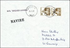 Finnland Schiffspost Paquebot Navire Oulu Frachtschiff BREMER HANDEL DDG Hansa