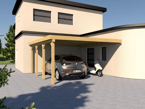 Anlehncarport carport eifel - anlehncarport,