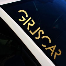 Frontscheibenaufkleber girlscar 2 Gold Metallic Sticker Tuning Auto FS128