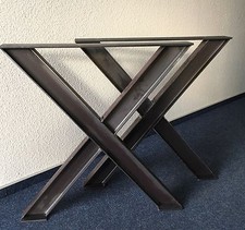 1 Stück X Tischbein Stahl