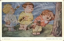 Naughty Kids Boys Smoke Cigars