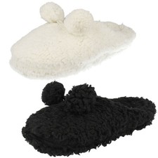 Damen Eaze Flauschige Pom Pom