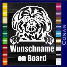 Shih Tzu Auto Aufkleber mit Wunschname Heckscheibe Hund Sticker Dog Love