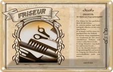 Blechschild 20x30 cm Friseur