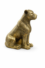 Leopard Dekofigur Antik Gold