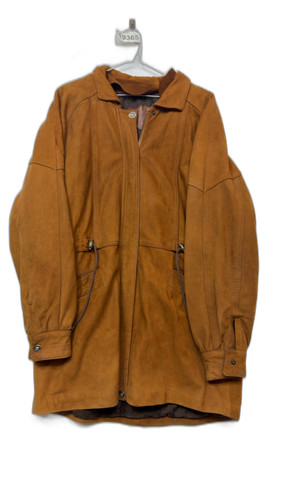 Rpa brauner leder parka mantel - parka,