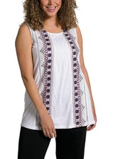 Big-Size Baumwolle ärmellos Shirt Bluse Tunika Ulla Popken Gr. 42/44 Neu