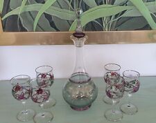 Karaffe + 6 Sherry Gläser "Paul Nagel" Design