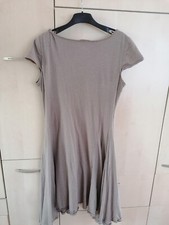 OUI Damen Kleid in Farbe grau, Streifen,  Gr.  42, Baumwolle gut