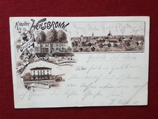 Gruss aus Heilsbronn 1904? Bahnhof Gasthaus zur Eisenbahn antike Ansichtskarte