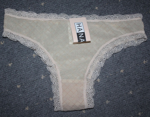 Slip beige nude mit - , spitzen