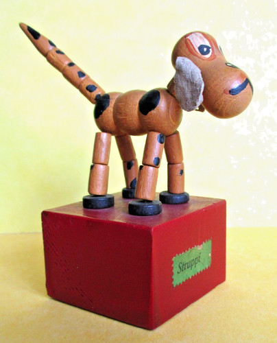 Ddr holz drückfigur - -, hund