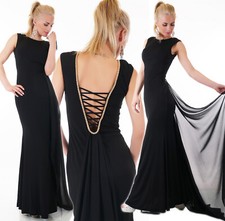 Maxi Abendkleid Damen Schwarz