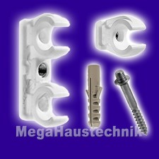 Rohrclips einfach doppelt Clip Doppel Kupfer Rohrschelle Rohr-Clip Rohr Klip