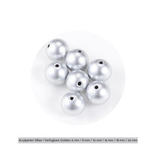 Acrylperlen Matt Gold & Silber