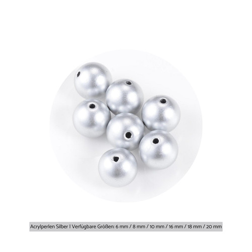 Acrylperlen matt gold silber - acrylperlen, &