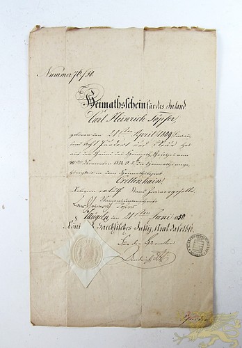 Sachsen heimathsschein für - sachsen,,