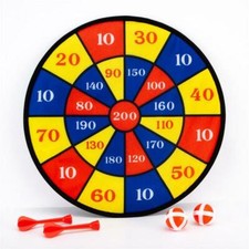 Outdoor Indoor Kinder Dartscheibe Dart Spiel 2 Klettbällen Pfeile Wurfspiel Neu